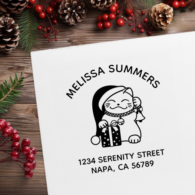 Sello De Caucho Christmas Cat Arch Address (Subido por el creador)