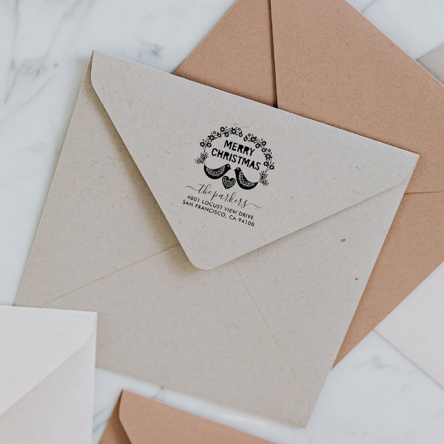 Sello De Caucho Christmas Family Name Signature Return Address (Subido por el creador)