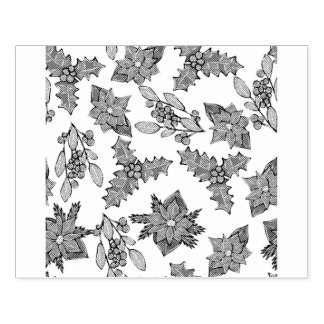 Sello De Caucho Christmas plants pattern