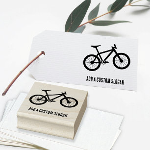 Sello De Caucho Ciclismo - Deportes en bicicleta de montaña con su