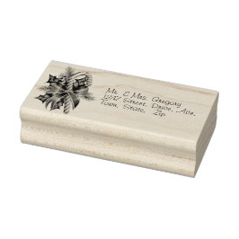 Sello De Caucho Cinta de Bastón de Caramelo de Acebo de Navidad