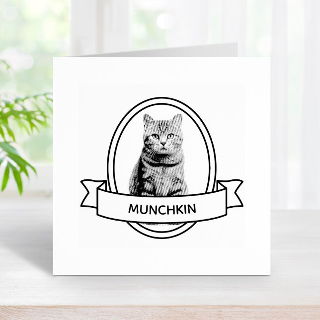 Sello De Caucho Cinta de nombres y fotos de gato del Mascota del P (Subido por el creador)