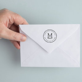 Sello De Caucho Círculos dibujados a mano | Dirección de devolució