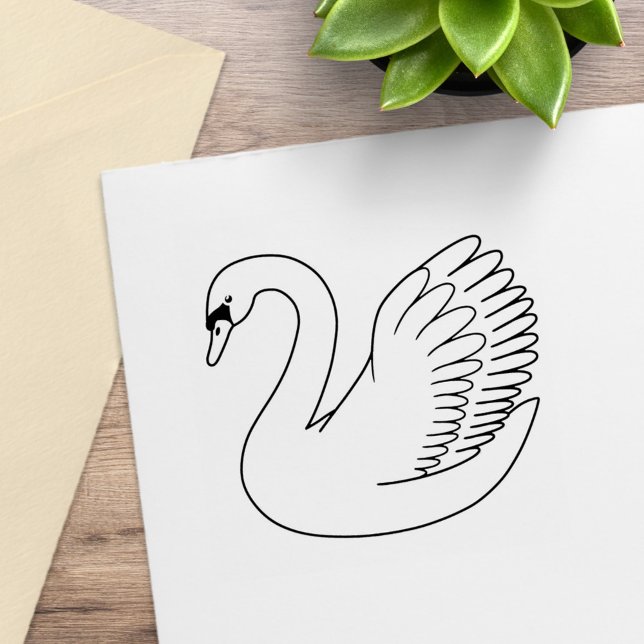 Sello De Caucho Cisne blanco (Subido por el creador)