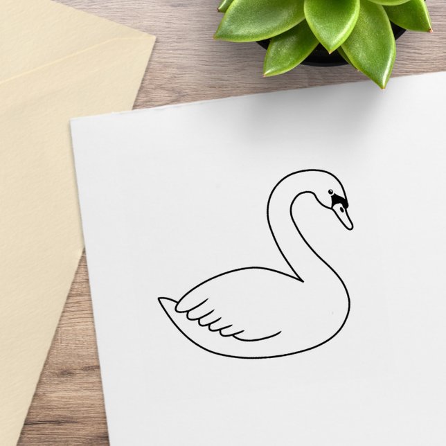 Sello De Caucho Cisne blanco (Subido por el creador)