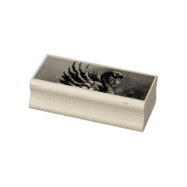 Sello De Caucho Cisne oscuro de huesos: elegancia gótica