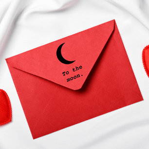 Sello De Caucho Cita moderna y simple a la luna