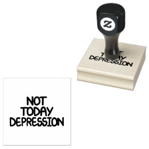 Sello De Caucho Cita Motivacional No Hoy Depresión