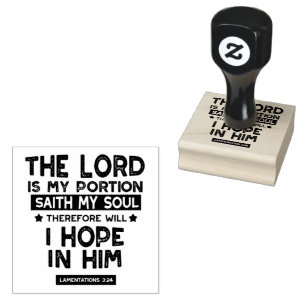 Sello De Caucho Citas de Lamentaciones 3:24 El Señor es Mi Porción