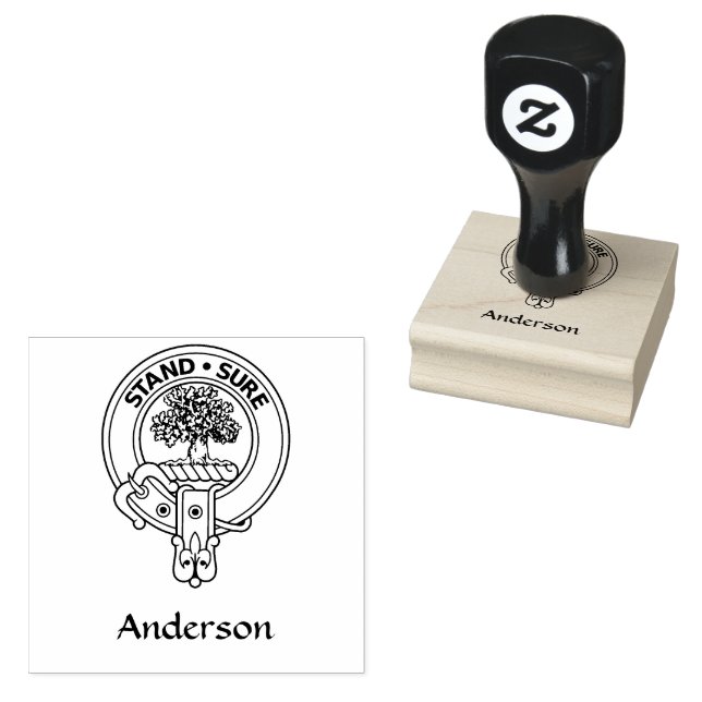Sello De Caucho Clan Anderson Escudo Rubber Stamp (Sellado)