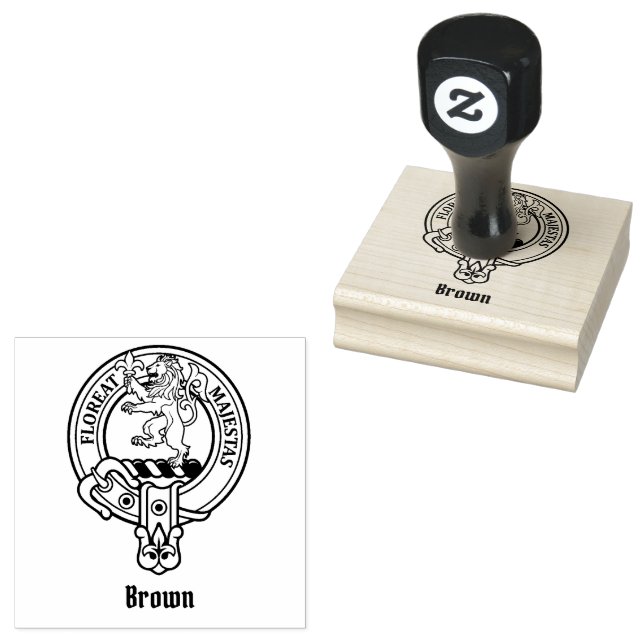 Sello De Caucho Clan Brown Escudo (Sellado)