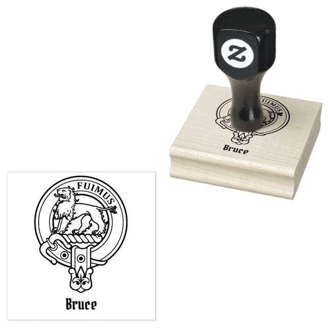 Sello De Caucho Clan Bruce Escudo Rubber Stamp (Sellado)
