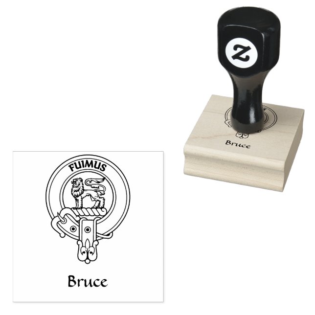Sello De Caucho Clan Bruce Escudo Rubber Stamp (Sellado)