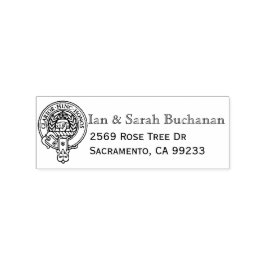 Sello De Caucho Clan Buchanan Escudo Wood Dirección