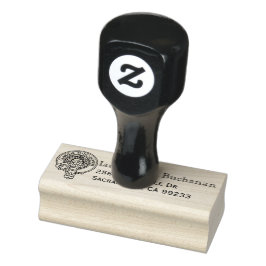 Sello De Caucho Clan Buchanan Escudo Wood Dirección