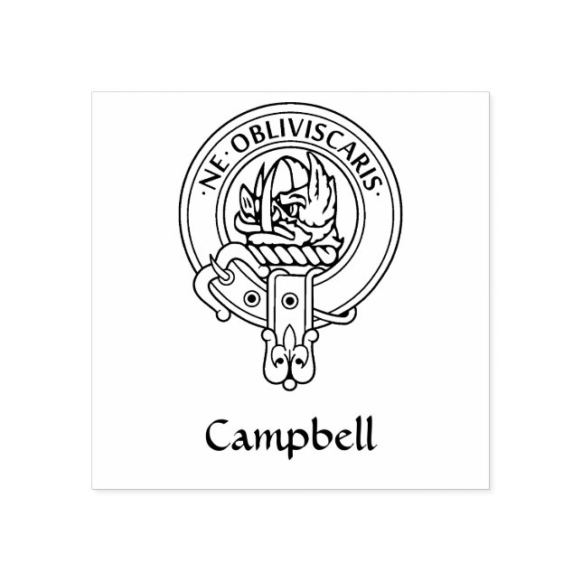 Sello De Caucho Clan Campbell Escudo (Impresión)