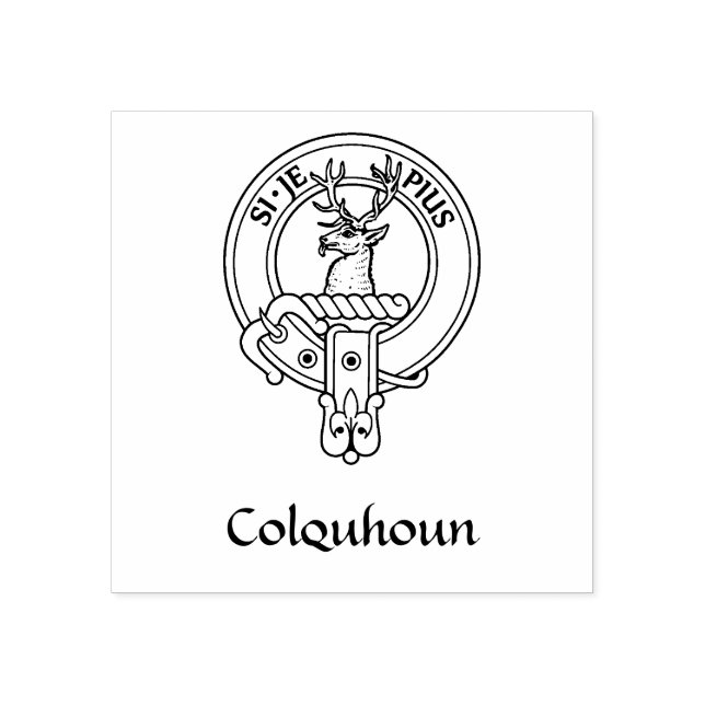 Sello De Caucho Clan Colquhoun Escudo (Impresión)