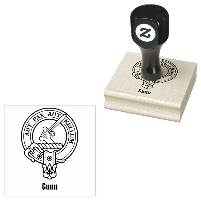 Sello De Caucho Clan Gunn Escudo Rubber Stamp (Sellado)
