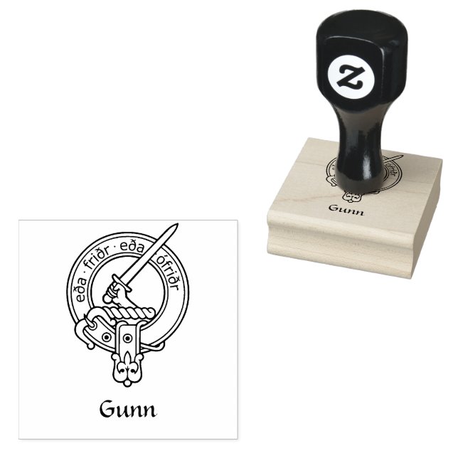 Sello De Caucho Clan Gunn Escudo Rubber Stamp (Sellado)