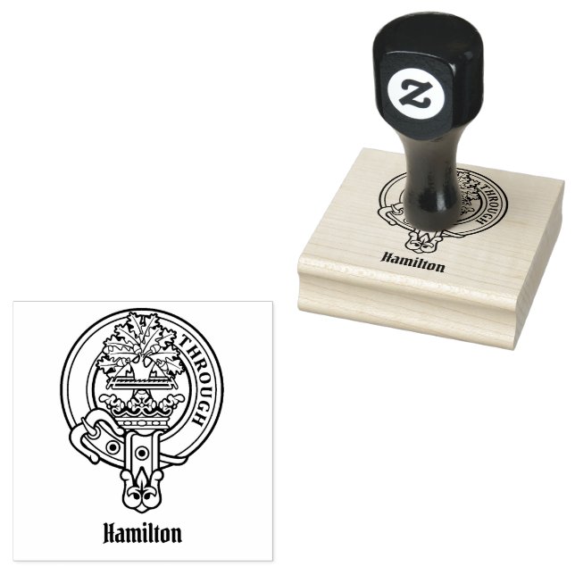 Sello De Caucho Clan Hamilton Escudo Rubber Stamp (Sellado)