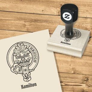 Sello De Caucho Clan Hamilton Escudo Rubber Stamp