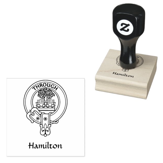 Sello De Caucho Clan Hamilton Escudo Rubber Stamp (Sellado)