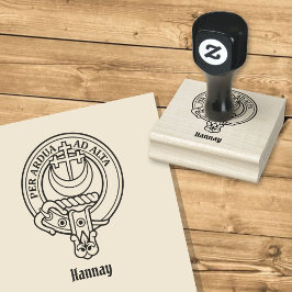Sello De Caucho Clan Hannay Escudo Rubber Stamp