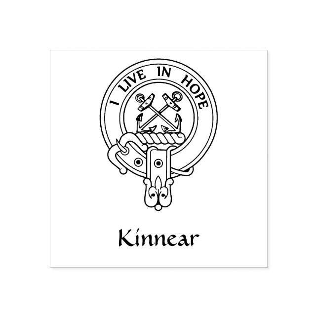 Sello De Caucho Clan Kinnear Escudo (Impresión)