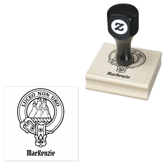Sello De Caucho Clan MacKenzie Escudo Rubber Stamp (Sellado)