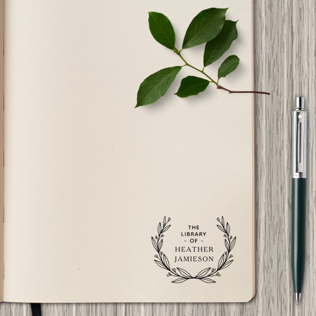 Sello De Caucho Clásico Elegante De La LIbrary Del Libro Personali (Subido por el creador)