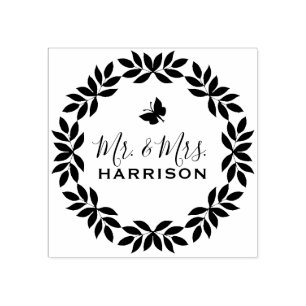 Sello De Caucho Clásico Sr. y la Sra.