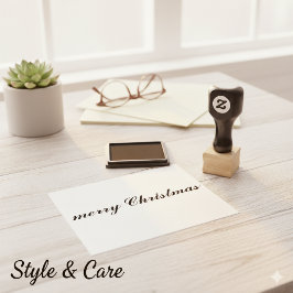 Sello De Caucho Classic Elegant Merry Christmas Script