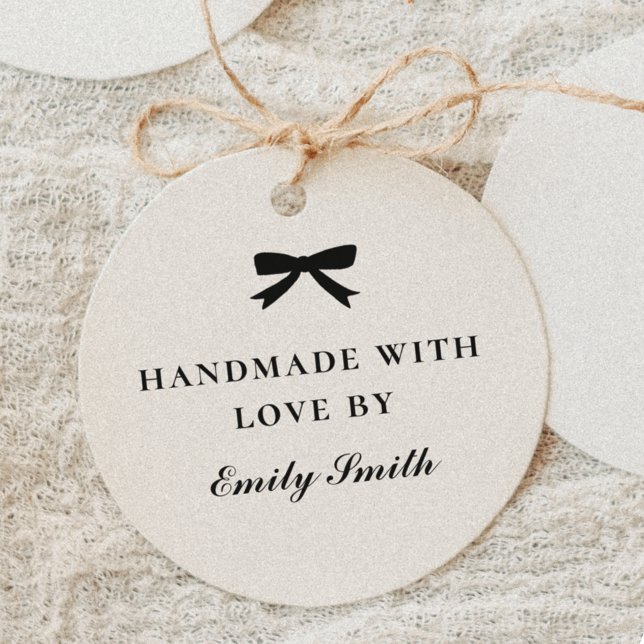 Sello De Caucho Classic Elegant Ribbon Bow Handmade with Love by (Subido por el creador)