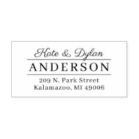 Classy Couple Elegant Monogram Return Address
