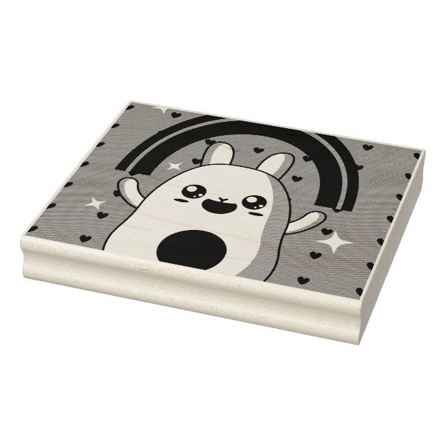 Sello De Caucho Clísico arcoiris de Kawaii (Sello)