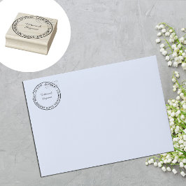 Sello De Caucho Cloud 9 Boda Nombres de novia Dirección de devoluc