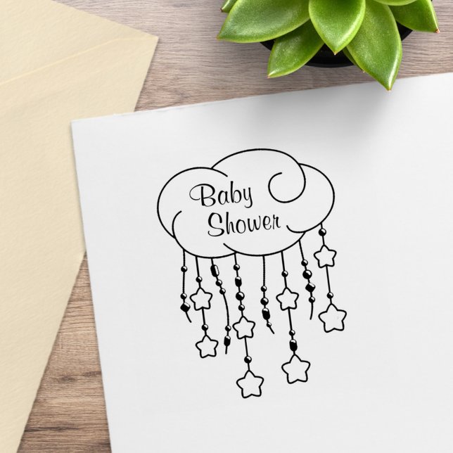 Sello De Caucho Cloud Beads Stars Mobile Baby Shower (Subido por el creador)