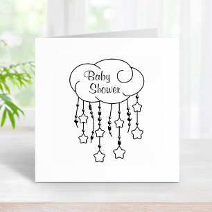 Sello De Caucho Cloud Beads Stars Mobile Baby Shower