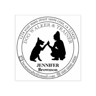 Sello De Caucho Club de Entrenador de Paseador de Perros Cuidado d