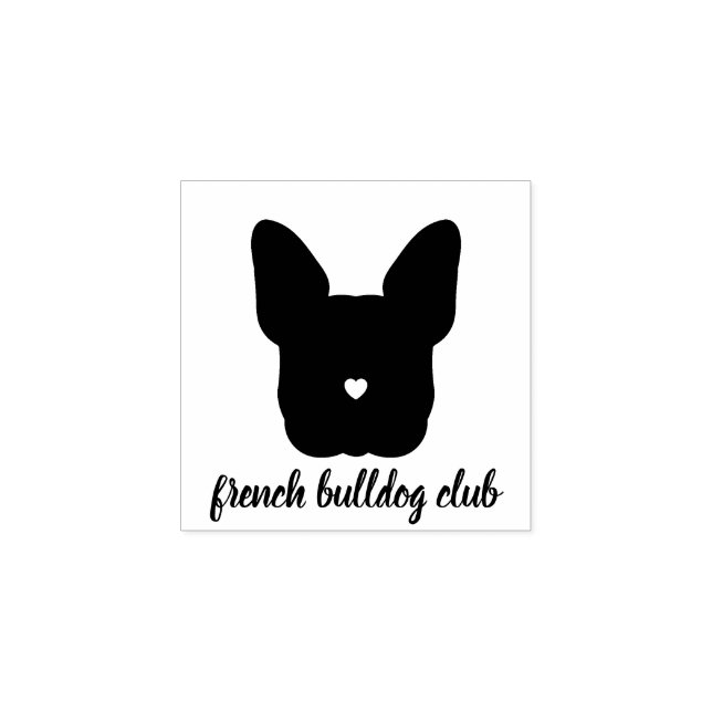Sello De Caucho Club del Bulldog Francés (Impresión)