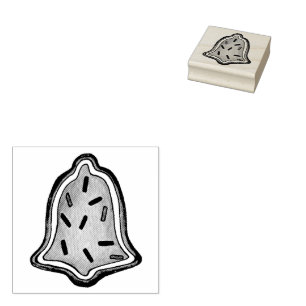 Sello De Caucho Cocina azucarera de Bell aspersa a los Navidades a