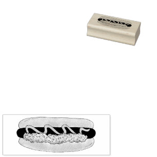 Sello De Caucho Cocina de comida Maine Red Snapper Hotdog Portland
