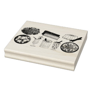 Sello De Caucho Cocina de comida puertorriqueña ama la comida de P