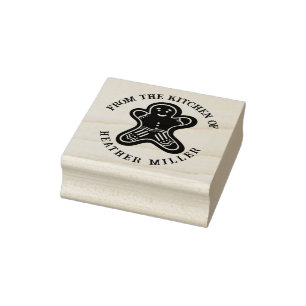 Sello De Caucho Cocina Panadería Cocina Gingerbread Personalizada