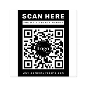 Sello De Caucho Código Qr del logotipo de la empresa Escanearme Ma