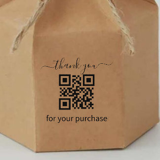 Sello De Caucho código QR gracias por tu compra