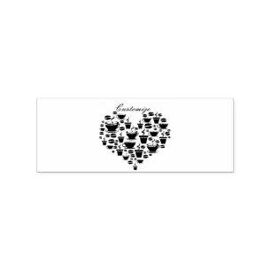 Sello De Caucho Coffee Lover Heart Thunder_Cove