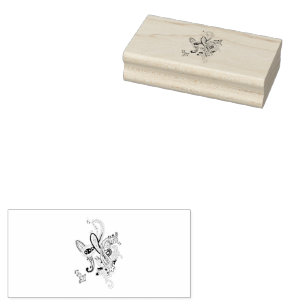 Sello De Caucho Colección de Paisley Botánico de Lujo