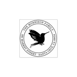 Sello De Caucho Colibrí | Dirección de devolución de tipografía re