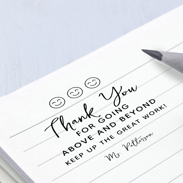 Sello De Caucho Comentarios positivos Gracias Profesor (Positive Feedback Thank You Teacher Rubber Stamp)